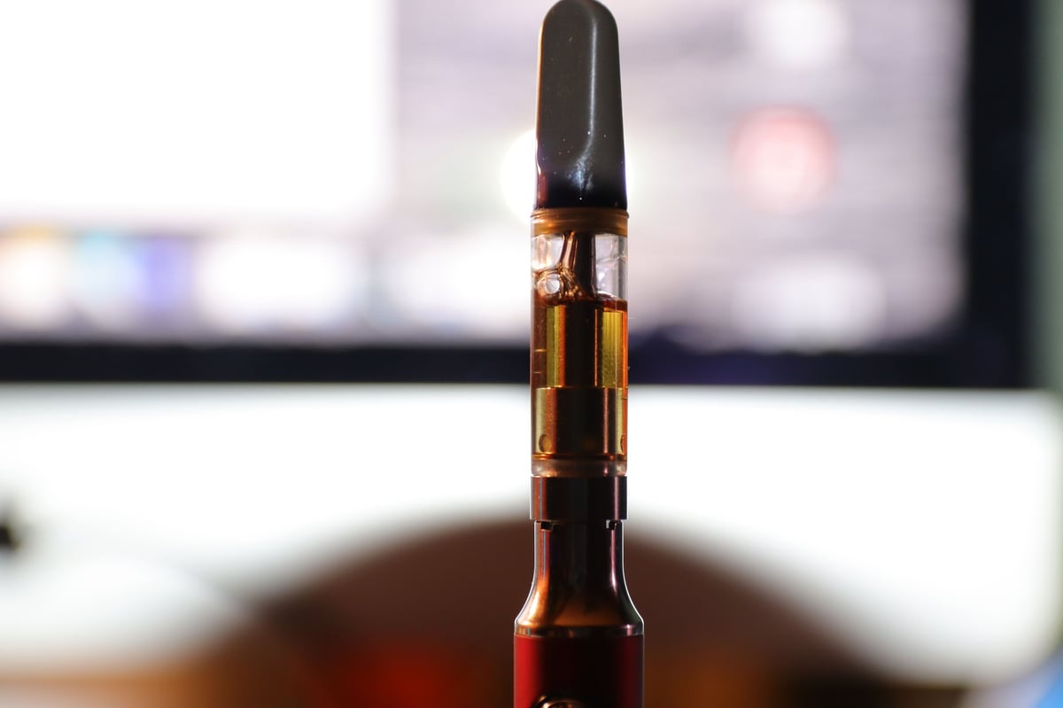 Distillate cannabis cartridge product shot
